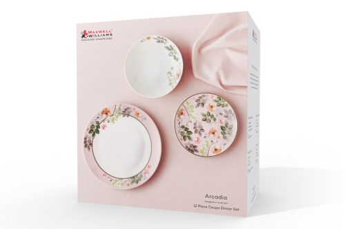 Обеденный набор Arcadia, розовый, 4 персоны, 12 предметов Maxwell Williams