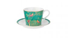Чашка чайная с блюдцем Portmeirion Сара Миллер Челси 200 мл, зеленая