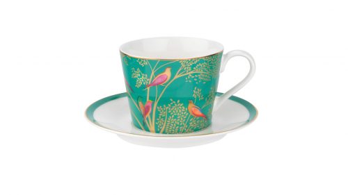 Чашка чайная с блюдцем Portmeirion Сара Миллер Челси 200 мл, зеленая