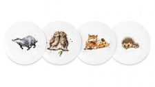 Набор тарелок закусочных Royal Worcester Забавная фауна Барсук, еж, лиса, сова 21 см, 4 шт