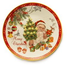 Блюдо сервировочное Lamart Noel Сюрприз Веселого Рождества 36 см, фарфор