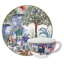 Чашка чайная с блюдцем Gien Дворцовый сад 260 мл, 18,8 см, фаянс