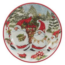 Тарелка суповая Certified Int. Рождественские гномы 23 см, керамика, в ассортименте