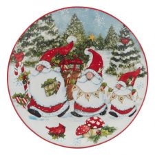 Тарелка закусочная Certified Int. Рождественские гномы Веселая затея 22 см, керамика