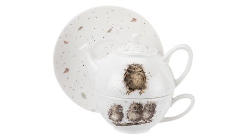 Набор Эгоист Royal Worcester Забавная фауна Совы, чайник и чашка с блюдцем, 300 мл