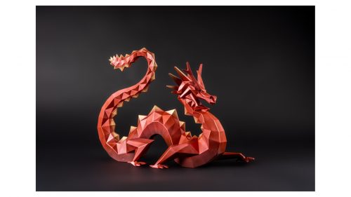 Фигурка Lladro Дракон 49х18х36 см, фарфор, красный, лим выпуск