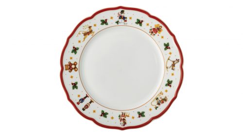Тарелка обеденная Hutschenreuther Зимняя пора 27 см, фарфор, красная