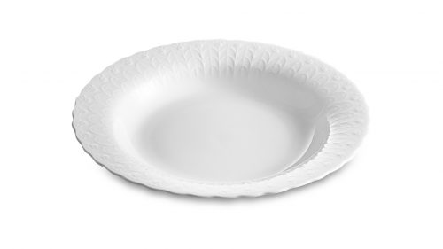 Тарелка суповая Narumi Белый шелк 23 см, фарфор костяной