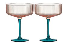 Набор бокалов для коктейля Modern Classic, розовый-зелёный, 0,25 л, 2 шт