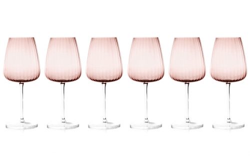Набор бокалов для вина Opium, розовый 0,55 л, 6 шт, Италия