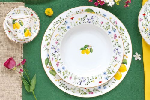 Тарелка суповая Цветы и лимоны 21,5 см Easy Life