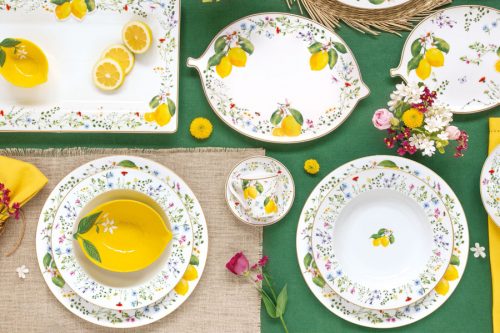 Тарелка суповая Цветы и лимоны 21,5 см Easy Life