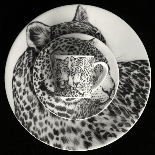 Чашка с блюдцем кофейная Leopard, 100 мл, WILD SPIRIT, Taitu