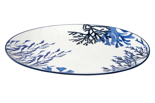 Блюдо 40х30 см Maxwell Williams, керамика, овальное, Синие кораллы, Blue Coral