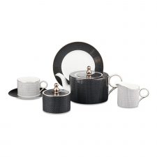 Сервиз чайный Вола на 6 персон, 21 предмет, платиновый кант, фарфор, Decor de Table