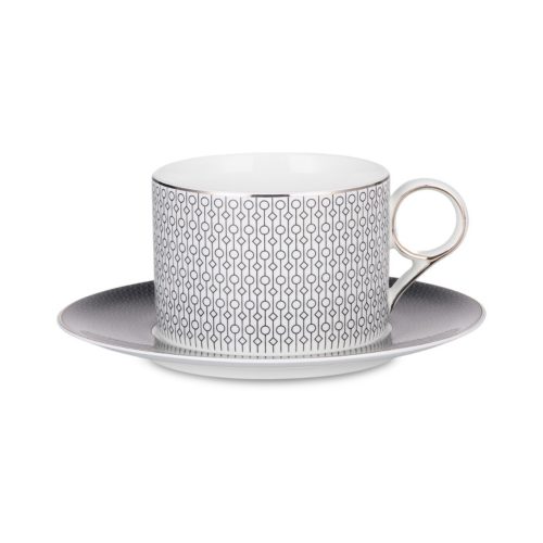 Сервиз чайный Вола на 6 персон, 21 предмет, платиновый кант, фарфор, Decor de Table