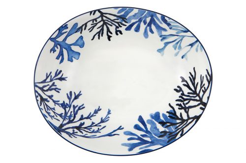 Салатник 32х26, 3л, Maxwell Williams, керамика, овальный, Синие кораллы, Blue Coral