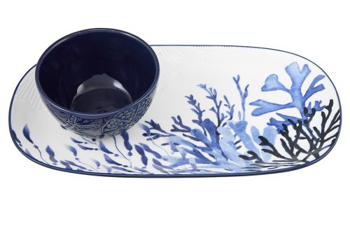 Набор  2 предмета, блюдо/салатник Maxwell Williams, керамика Синие кораллы, Blue Coral
