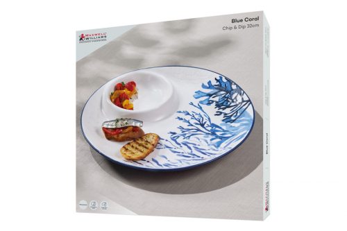 Блюдо 32 см Maxwell Williams, керамика, круглое, Синие кораллы, Blue Coral