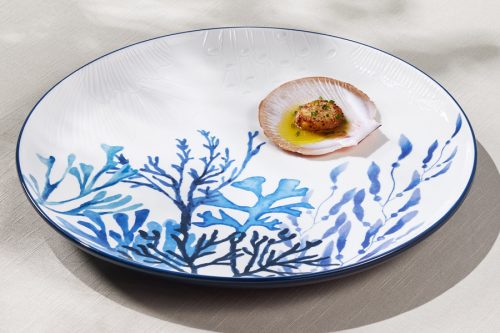 Блюдо 36 см Maxwell Williams, керамика, круглое, Синие кораллы, Blue Coral