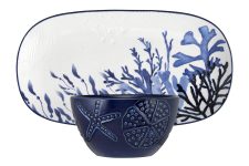 Набор  2 предмета, блюдо/салатник Maxwell Williams, керамика Синие кораллы, Blue Coral