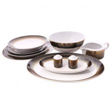 Столовый сервиз Falkenporzellan Deluxe Shape - Rio Black Gold 6 персон 25 предметов, Германия