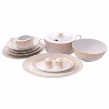 Столовый сервиз Falkenporzellan Deluxe Shape - Rio White Gold 6 персон 26 предметов, с супником, Германия
