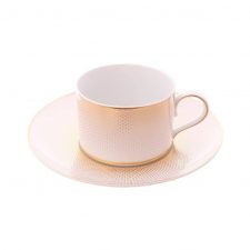 Набор чайных пар Falkenporzellan Deluxe Shape - Rio White Gold 230 мл (6 пар), Германия