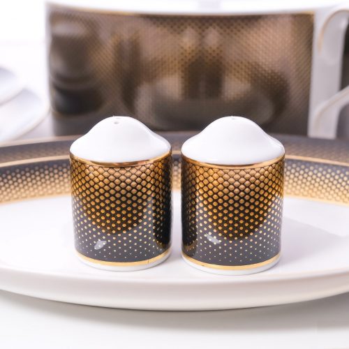 Столовый сервиз Falkenporzellan Deluxe Shape - Rio Black Gold 6 персон 26 предметов, с супником, Германия