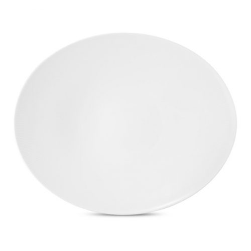 Блюдо овальное Decor de table Плиссе 31 см, фарфор костяной, п/к