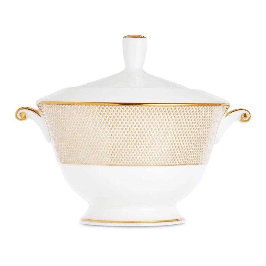 Сахарница Narumi Золотой алмаз 300 мл, фарфор костяной Сахарница Narumi Золотой алмаз 300 мл, фарфор костяной