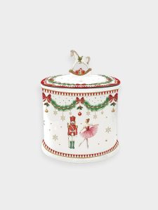 Банка для продуктов, фарфор Easy Life, Щелкунчик и фея, Magie de Noel