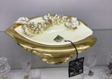 Фруктовница Виноград беж с кристаллами Сваровски, Италия