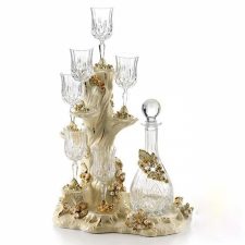 Набор для вина 7 пр. Виноградная лоза беж с кристаллами Сваровски, Италия