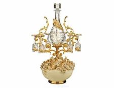 Набор для ликера 7 пр. Виноград беж с кристаллами Сваровски, Италия