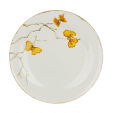 Тарелка обеденная 28 см Michael Aram Бабочки Гинкго голд, фарфор