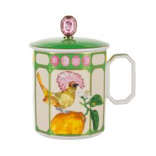 Кружка 390 мл c крышкой Мухоловка Swarowski Idyllia (Идиллия) Rosenthal, Германия