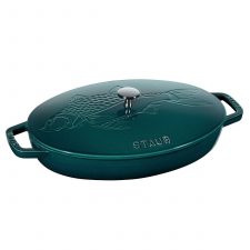 Сковорода овальная для рыбы 33 см, 2,8 л, цвет морская волна, Staub, Франция