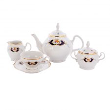 Сервиз столовый 6 персон 25 пред. Синий глаз, Bernadotte, Чехия