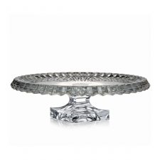 Тортница на низкой ножке 33 см Crown Jewel, хрусталь, Словения