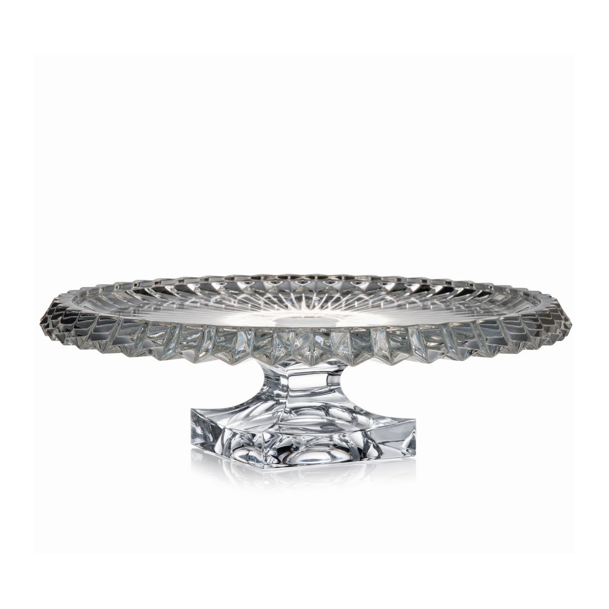 Тортница на низкой ножке 33 см Crown Jewel, хрусталь, Словения Тортница на низкой ножке 33 см Crown Jewel, хрусталь, Словения