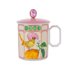 Кружка 390 мл c крышкой Мухоловка Swarowski Idyllia (Идиллия) Rosenthal, Германия