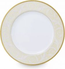 Тарелка суповая Narumi Золотой ноктюрн 23 см, костяной фарфор