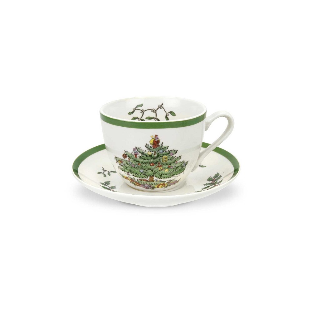 Чашка с блюдцем 200 мл Spode Рождественская ель, Англия Чашка с блюдцем 200 мл Spode Рождественская ель, Англия