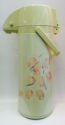 Термос с помпой и стеклянной колбой 2,5 литра Тюльпаны, Japonica (Япония)