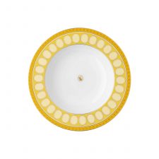 Тарелка суповая 24 см Rosenthal Swarovski Сигнум, желтый, Германия