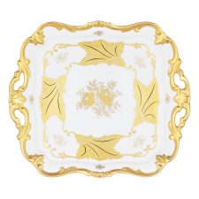 Блюдо квадратное 30 см, Кленовый лист, фарфор,Weimar Porzellan, Германия