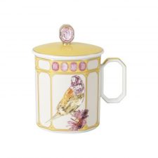 Кружка с крышкой 390 мл Зяблик Swarowski Идиллия, Rosenthal, желтый, Германия (Копировать)