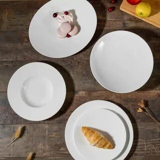 Тарелка закусочная 21,5 см Decor de table Плиссе, фарфор костяной Тарелка закусочная 21,5 см Decor de table Плиссе, фарфор костяной