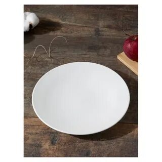 Тарелка закусочная 21,5 см Decor de table Плиссе, фарфор костяной Тарелка закусочная 21,5 см Decor de table Плиссе, фарфор костяной